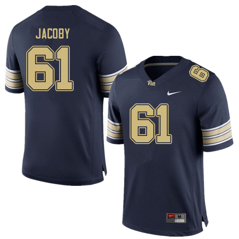 Men #61 Ryan Jacoby Pitt Panthers College Football Jerseys Sale-Navy